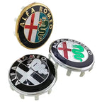 4pcs 58mm Car Wheel Rims Hub Center Caps for Alfa Romeo Logo Giulietta Mto Giulia GT 159 147 156 166 Stelvio Brera Aceessories CM World