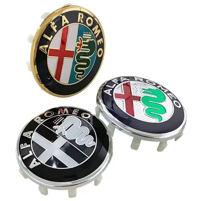 4pcs 58mm Car Wheel Rims Hub Center Caps for Alfa Romeo Logo Giulietta Mto Giulia GT 159 147 156 166 Stelvio Brera Aceessories CM World