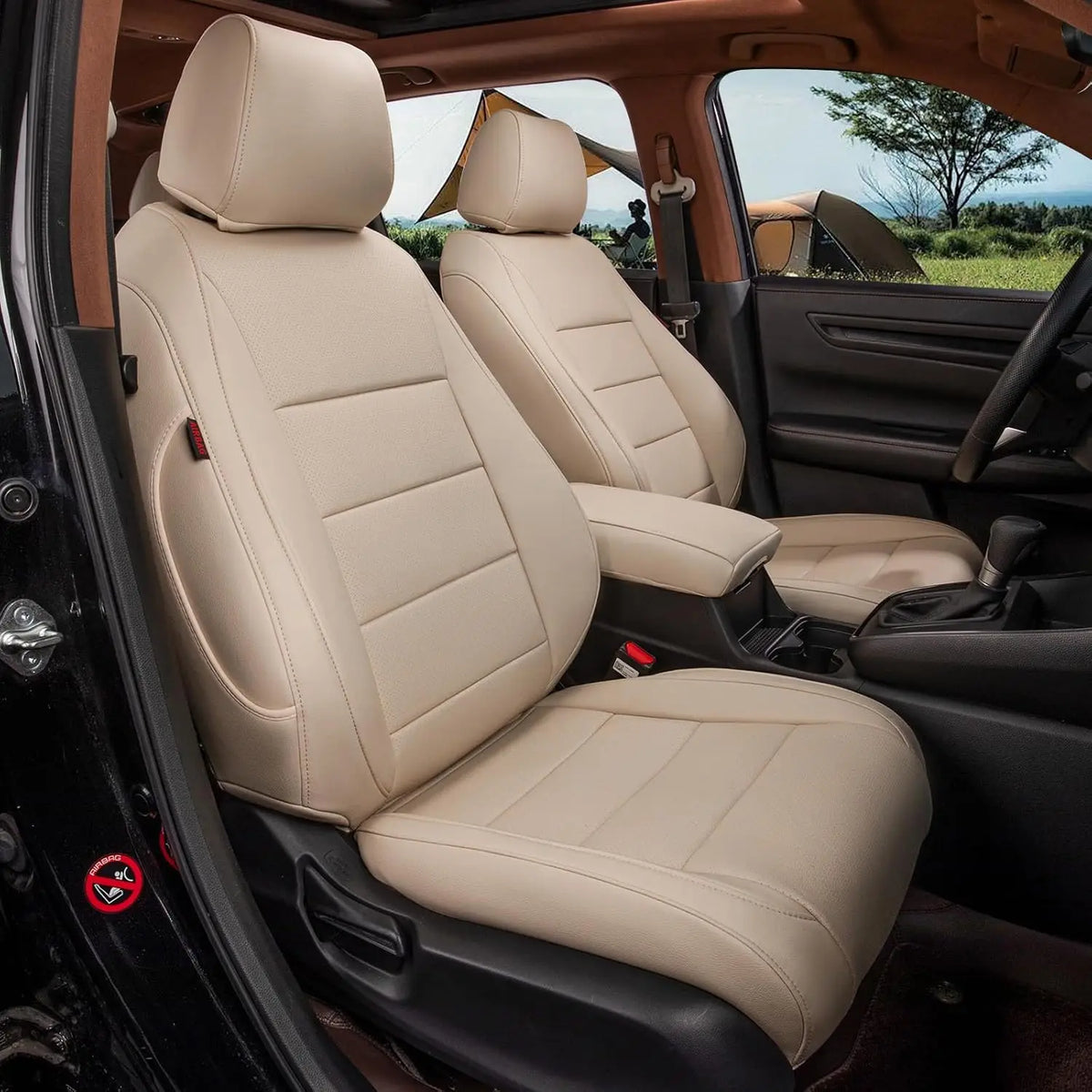 coverdream Accord Custom Fit Car Seat Covers Leather Full Set For Honda Accord Sedan 2008-2026 LX/EX/ EX-L/Sport/Sport Touring etc.Waterproof Leather Cushion Seat Protective Cover