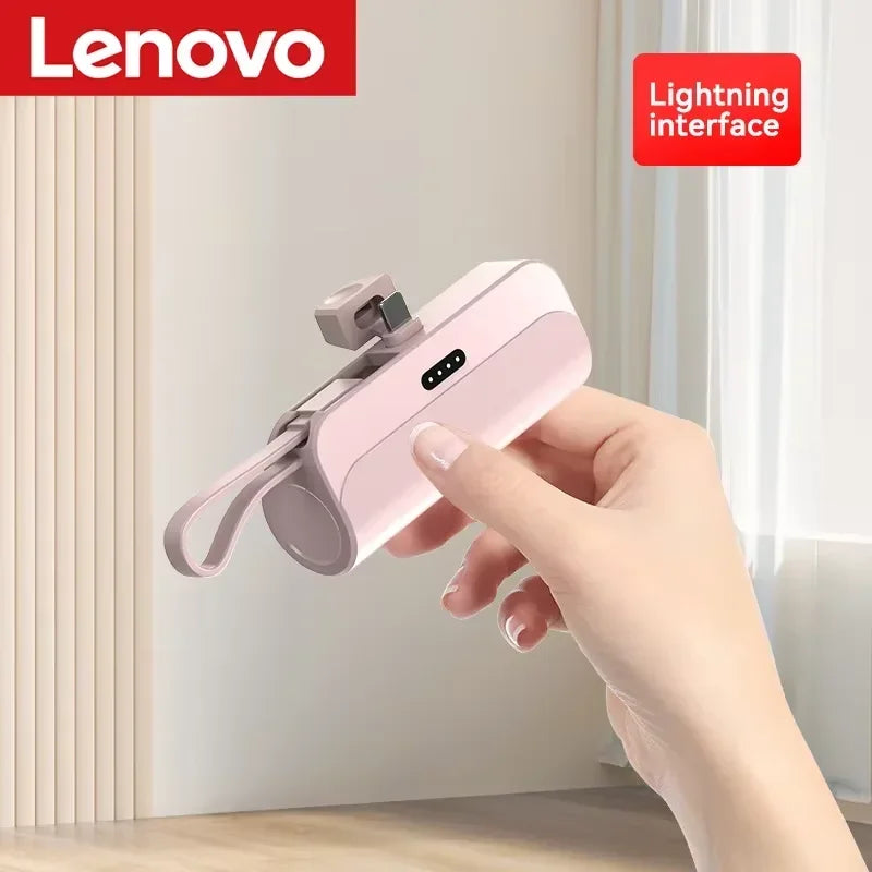 Lenovo 500000mAh Capsule Power Bank Large Capacity Super Fast Charging Powerbank Portable CCC External Battery For iPhone Huawei