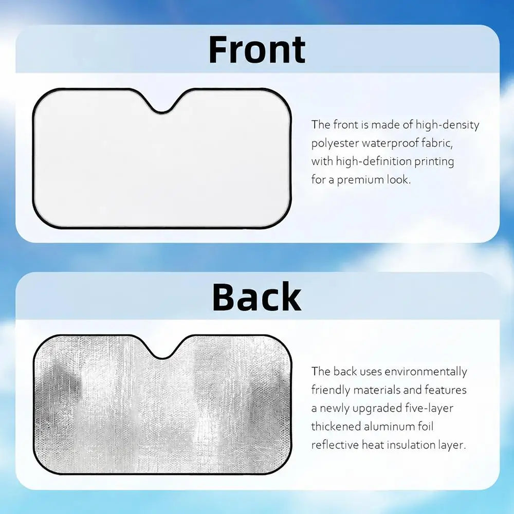 rhino cute Sun Visor Sun Visor Car Windshield Sunshade UV Protection Reflective Foldable Heat Insulation Cover