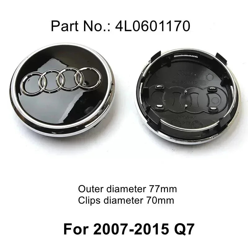 Audi 4pcs 60mm 61mm 68mm 69mm 123mm Car Styling Wheel Center Cap Hub Covers Badge for Audi A3 A4 A5 A6 A7 A8 S4 S6 Sticker CM World