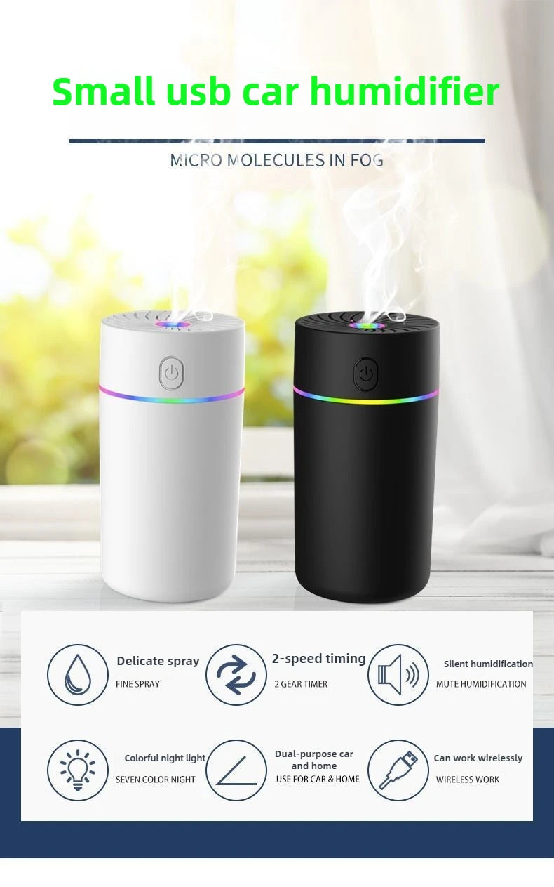 350mL Smart Car Diffuser Humidifier Auto Air Purifier Aromo Air Freshener with Colorful Lamp For Car Aroma Aromatherapy Diffuser