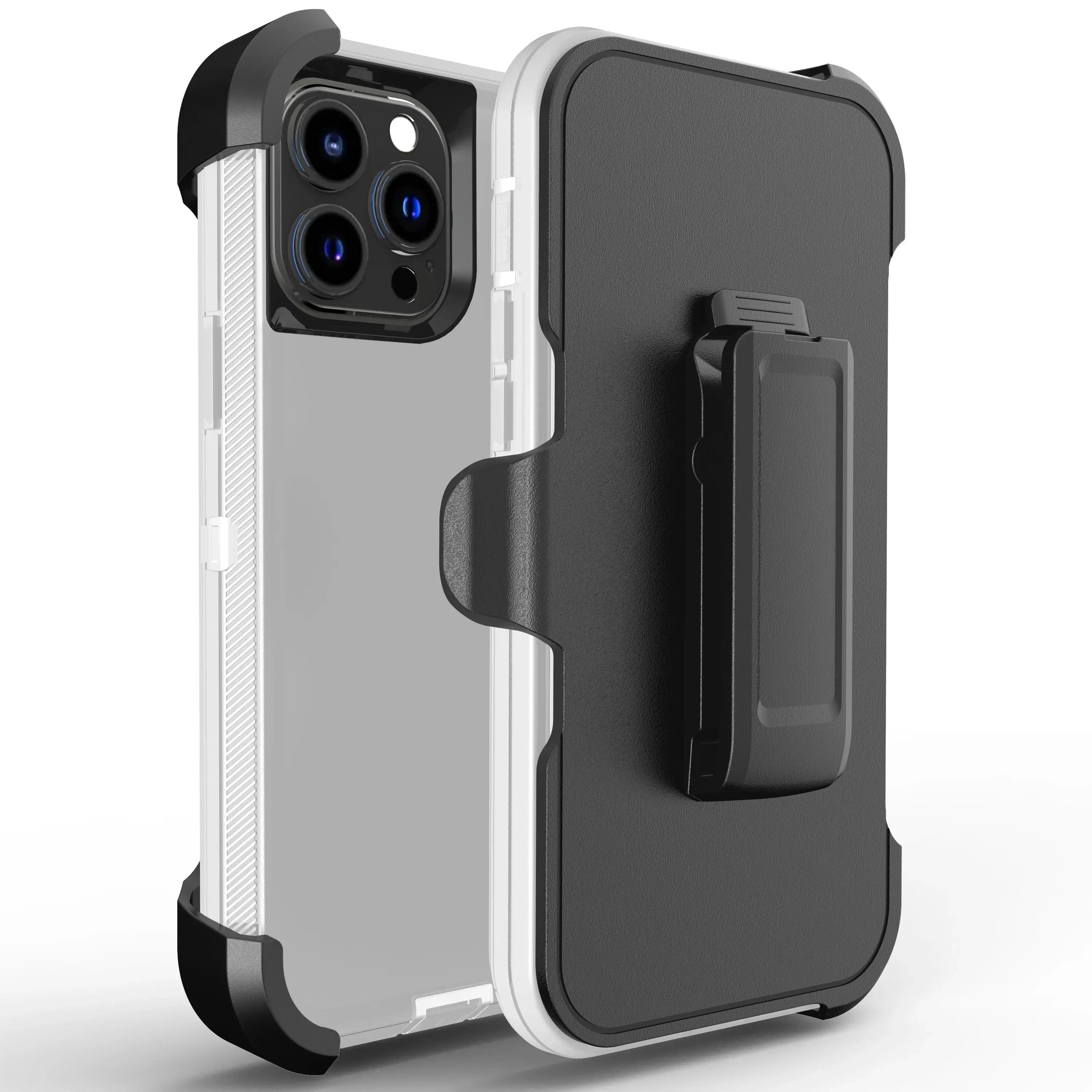 Luxury OTT Armor BOX Phone Case for IPhone 17 Air 16 15 14 Plus 13 12 Pro Max Soft Bumpers with Belt Clamp Protective Hard Cover Car Mobile World