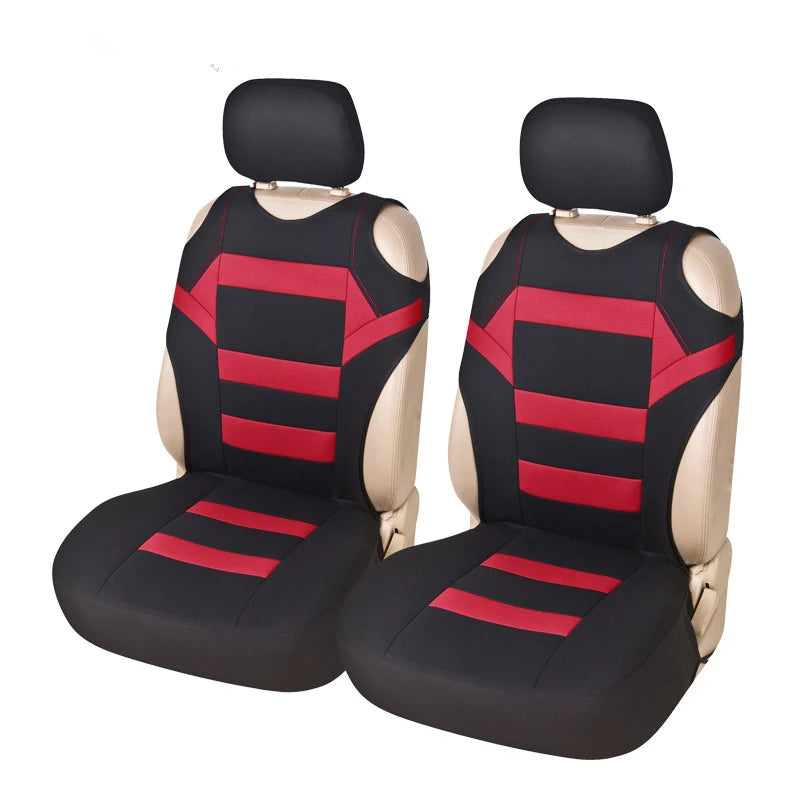 2PCS Wear Resistant Car Seat Covers Sports Tank Top Style Car Front Seat Cushion Cover Universal Protector Car Accessories