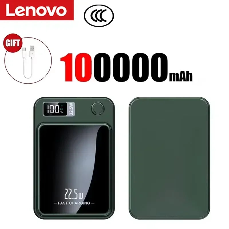 Lenovo 500000mAh Wireless Power Bank Portable Magnetic Fast Charger For Magsafe Auxiliary Battery For Xiaomi Huawei iphone