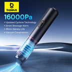 Baseus A5 16000Pa Wireless Car Vacuum Cleaner Powerful Portable Handheld Automotive Mini Vacuum Cleaner For Car Home PC Machine Car Mobile World