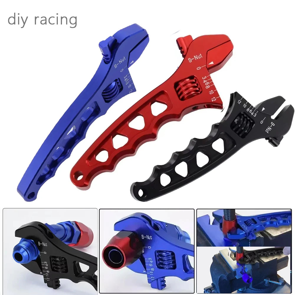 Adjustable Wrench AN 3 4 6 8 10 12 Aluminum Wrench Hose Fitting Tool Aluminum Spanner AN3-AN12 Joint