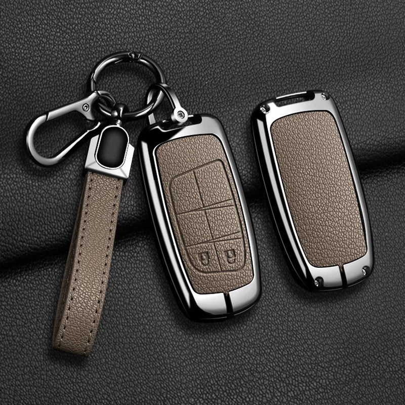 Car Key Case Cover For Jeep WK2 KL BU MP Renegade Grand Cherokee Dodge Ram Charger Challenger Chrysler 300C Journey Keychain