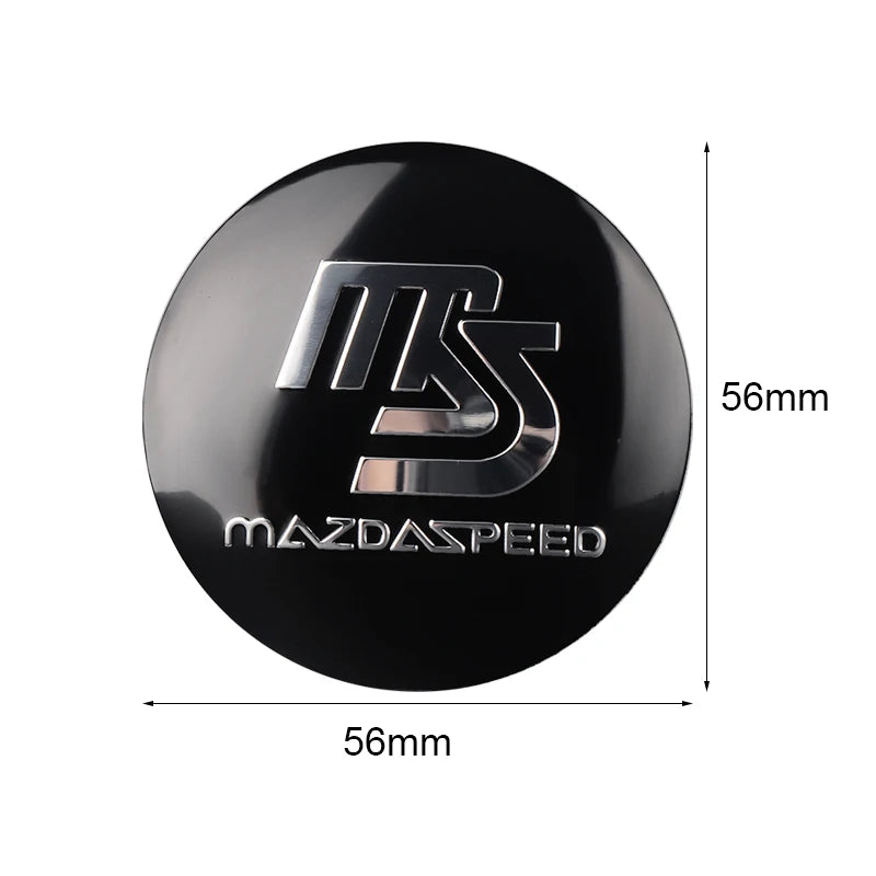 4Pcs 56/60MM Car Wheel Center Caps Badge Stickers Accessories For Mazda Axela Demio Atenza CX5 CX3 CX7 CX30 CX60 CX80 2 3 4 323