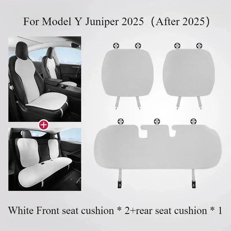 Ice Silk Seat Cushion for Tesla Model 3 Y Juniper 2025 Breathable Mat Seat Cover Cushion Replacement Pad Summer Car Accessories Car Mobile World