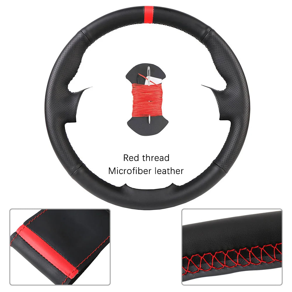 OEM Style For Suzuki Grand Vitara 2007 2008 2009 2010 2011 - 2013 Microfiber Leather Car Steering Wheel Cover Auto Accessories CM World