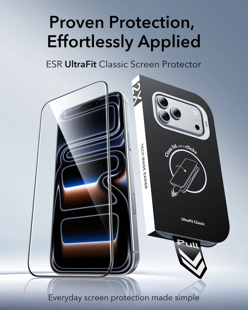 ESR Tempered Glass Screen Protector for iPhone 18/17/16/15/14/13 Series Military Grade Privacy/High Definition Protective Film