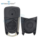 REMTEKEY Flip Key shell Case 2 Button HU100 for Vauxhall Opel Corsa D Astra H Vectra C Zafira 2005 2006 2007 2008 2009 CM World