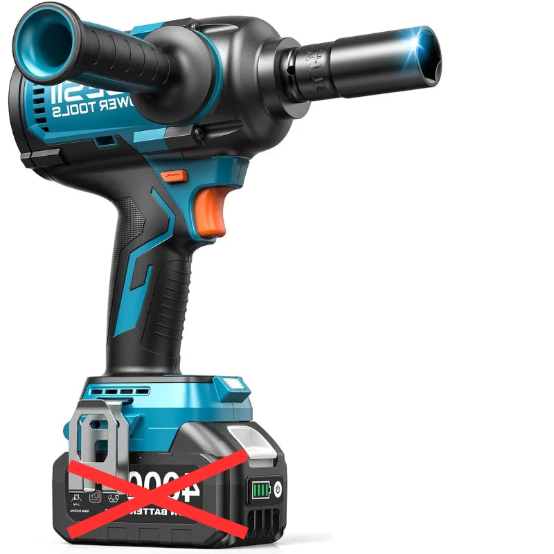 Seesii WH12 Ultra Pro Cordless Impact Wrench 885Ft-lbs (1200N·m) 1/2" Impact Gun with Detachable Side Handle 21V High Torque Power Impact Driver 2x 4.0Ah Batteries for Family Car/Pickup Truck/Mower
