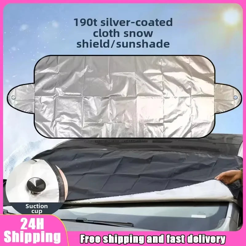 1Pc Car Windshield Protector Anti-falling leaves Sun Shade Dust Frost Freezing Snow Windshield Cover Car Exterior accessories Car Mobile World
