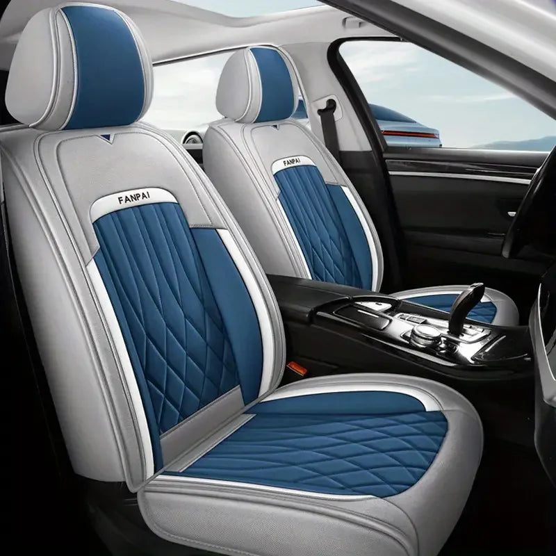 5-Seat Car Seat Cover Full Coverage Car Seat Cushion All-Season Faux  Car Seat Protector Auto Accessories CM World