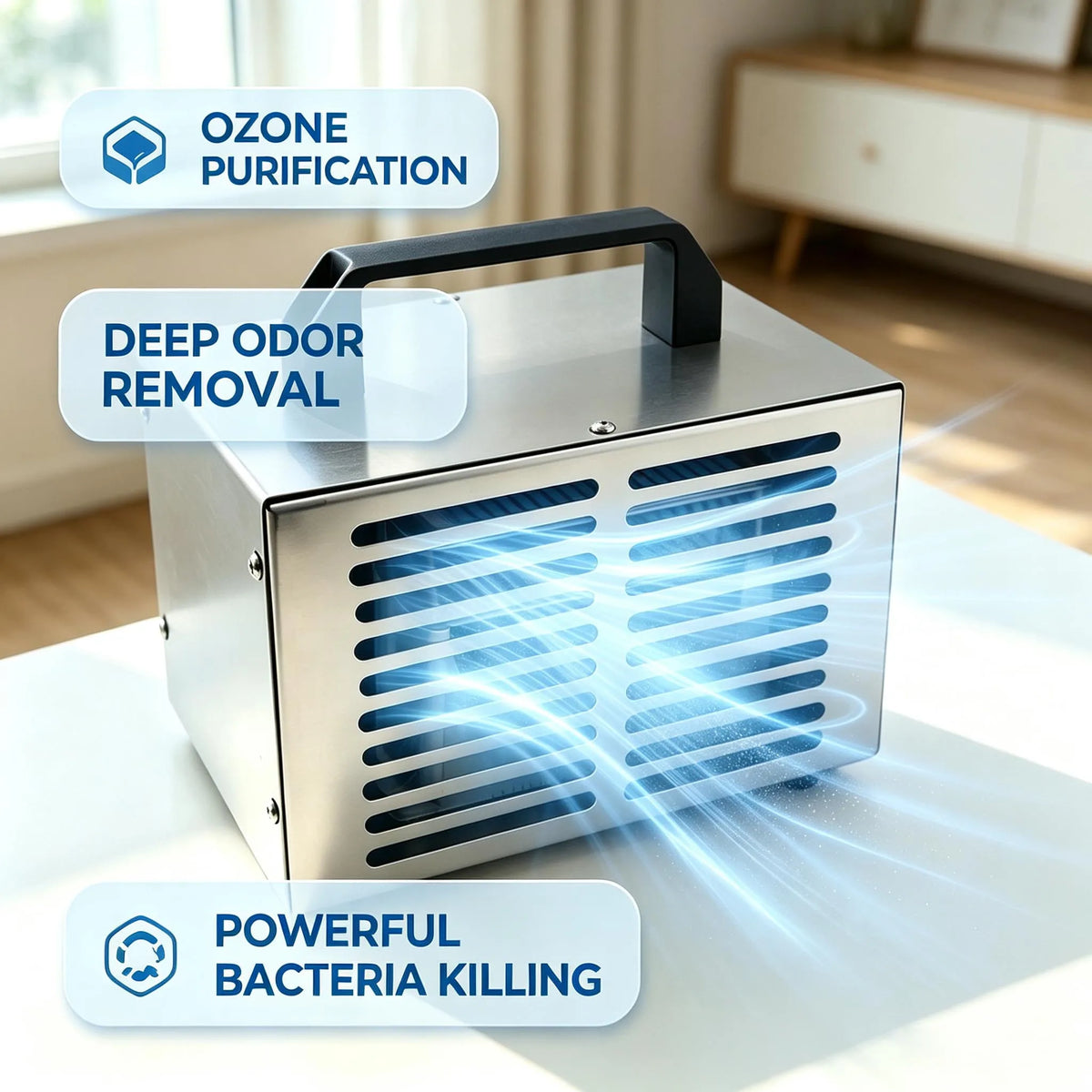 220V/110V 60g/h Ozone Generator Car Air Ozonator Machine Air Purifier Air Cleaner Deodorizer Sanitizer with Timing Switch