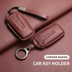 Leather Car Key Case Cover For Touareg 2019 2020 2021 2022 2023 2024 2025 2026 Key Protection Garnish Accessories