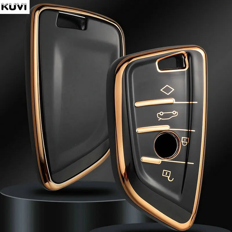 Kuvi TPU Car Remote Key Case Cover Shell Fob For BMW X1 X3 X4 X5 X6 F15 F16 G30 3 5 7 Series G11 F48 Accessories Keychain CM World