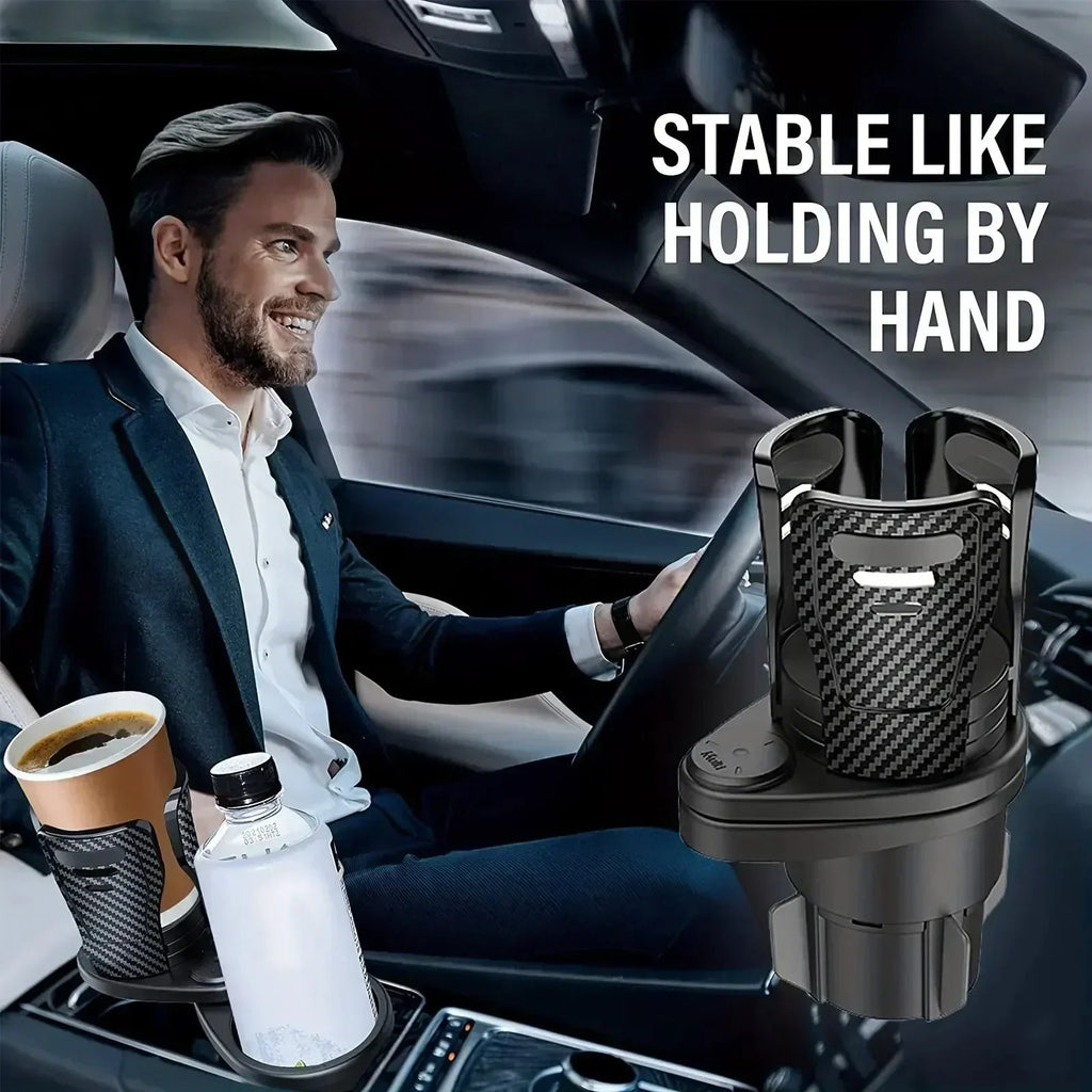 Adjustable Dual Cup Holder Car Mount Multifunction with Phone Holder Car Cup Expansion Adapter for Vehicle Cup Holers CM World