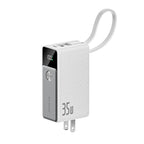 KUULAA Power Bank 5000mAh 35W Fast Charging Portable Charger with Built-in USB C Cables & AC Wall Plug US Charger For iPhone 17 Car Mobile World