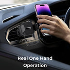 Car Phone Holder for Vent - Air Vent Cell Phone Mount for Car, Acrylic Hands Free Automobile Cradle Clip Stand, 4-7" Cellphones