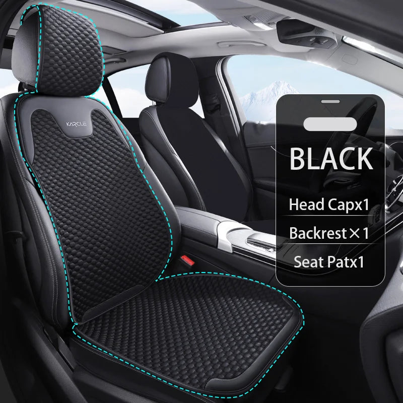 Universal Ice Silk Car Seat Covers Breathable Car Seat Covers Full Set Sweat Absorption Auto Seat Cushion Pad Car Accessories CM World