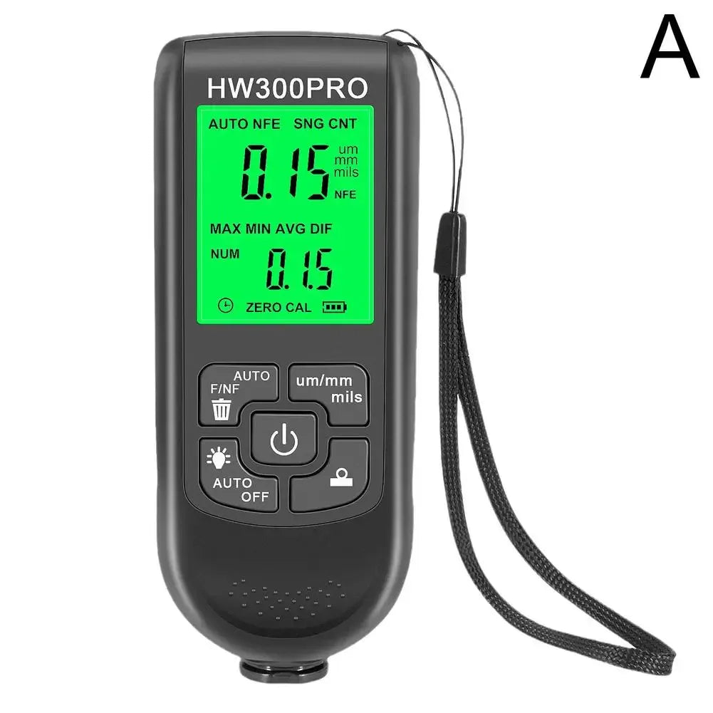 HW300PRO Auto Thickness Gauge Digital Coating Car Paint 0.1micron/0-2000 Automatic Film Measuring Paint Tester Thickness To L3U8 CM World