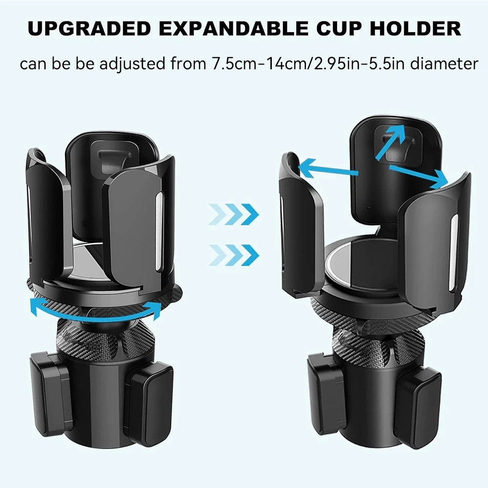 Adjustable Car Cup Holder Expander Base for Yeti Rambler, Stanley, Hydro Flask, Nalgene 10-64oz (473-1893ml) Universal Large CM World
