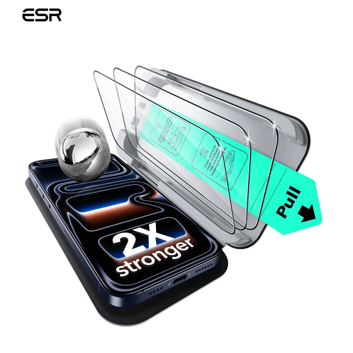 ESR Tempered Glass Screen Protector for iPhone 18/17/16/15/14/13 Series Military Grade Privacy/High Definition Protective Film