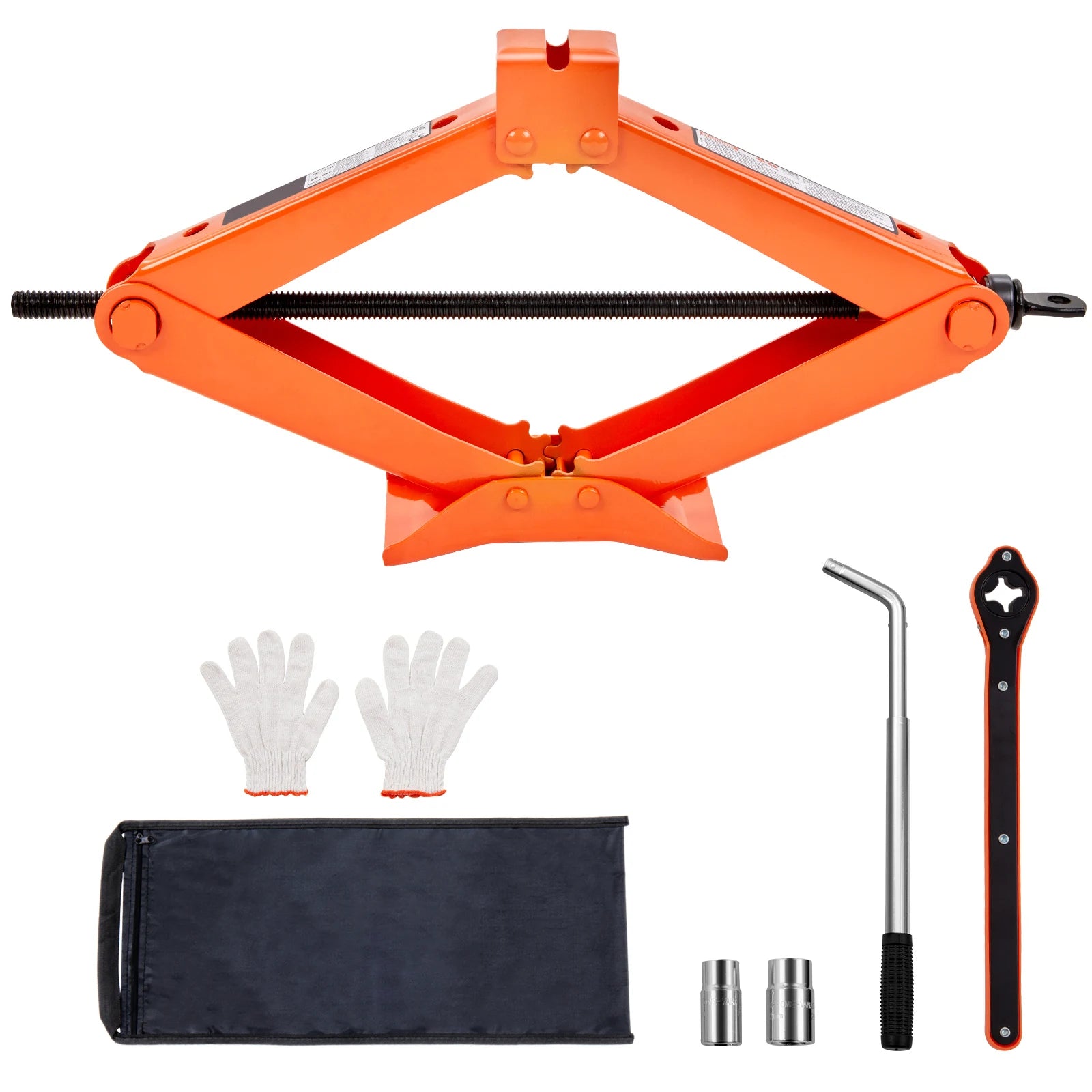 SucceBuy Scissor Jack 2.5 Ton Scissor Car Jack 3.7"-17.1" Lifting Range Scissor Lift Jack Portable Tire Jack for Car Truck SUV CM World
