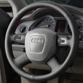 DIY Black Faux Leather Car Steering Wheel Cover For Audi Audi A3 8P Sportback A4 B8 Avant A5 8T A6 C6 A8 D3 Q7 8R Q5 4L S4 S3 CM World