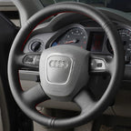 DIY Black Faux Leather Car Steering Wheel Cover For Audi Audi A3 8P Sportback A4 B8 Avant A5 8T A6 C6 A8 D3 Q7 8R Q5 4L S4 S3 CM World