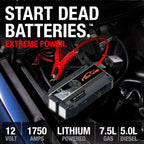 4 in 1 6000A Peak Car Jump Starter, 160PSI Air Compressor, 12V Battery Booster Power Pack for Petrol Diesel SUV with LED Light