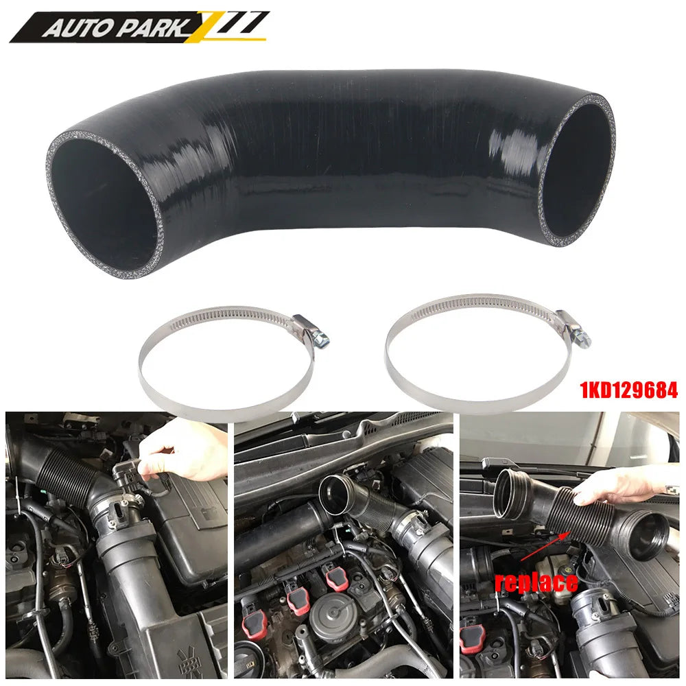 Silicone intake hose For AUDI A3 8P VW Beetle Golf Mk5 Mk6 04-19 EA888 2gen 1KD129684 1K0129684L