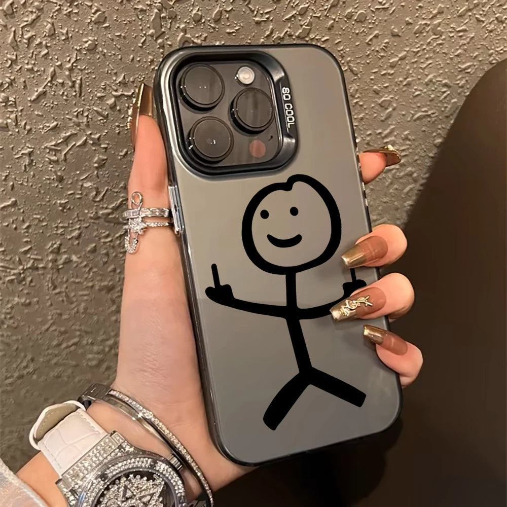 Cute Cartoon Matchman Phone Case For Samsung Galaxy S26 S25 S22 S24 S23 Ultra Plus FE A56 A55 A54 A36 A35 A34 5G Drop IMD Fundas