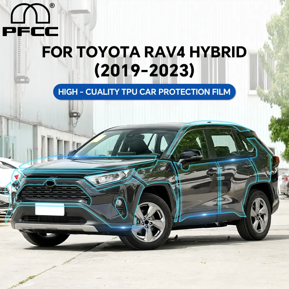 PFCC Car Precut Paint Protection Clear Film PPF TPU For Toyota RAV4 Hybrid XA50 2019-2024 Transparent Kit Sticker Accessories