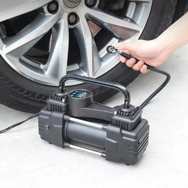 Car Tire Pump Auto Air Compressor Digital Display 12V Portable Auto Air Pump Up To 150 PSI Vacuum Tire Pump Car Accessories CM World
