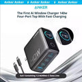 Original Anker Zolo 140W GaN Charger PD Fast Charge 4 Ports For IPhone 13 14 15 16 Pro Max Laptop Tablet With 1.5m Cable Car Mobile World
