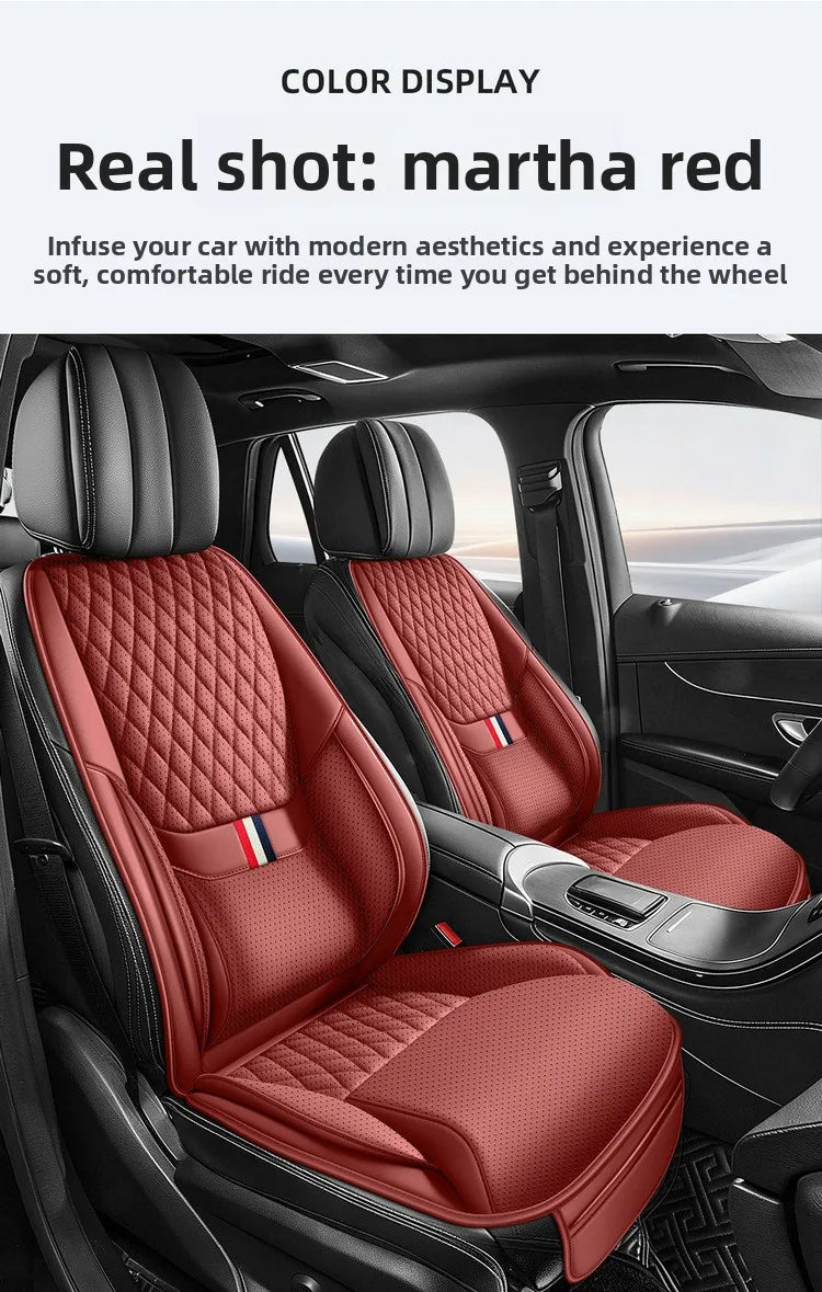 Universal Ergonomic Car Seat Cover Built-in 6cm Lumbar Support and Leg Bolster Breathable SUV Sedan Cushion Car Seat Protection