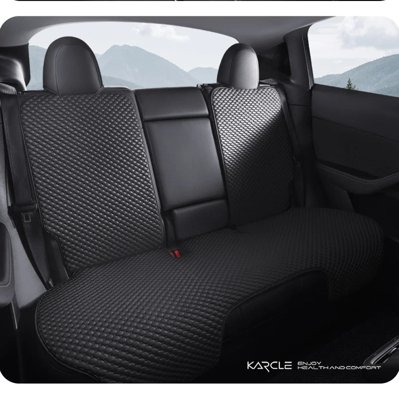 For Tesla Model 3 Model Y 2024 2025 Car Seat Cover Ice Silk Seat Cushion For M3 MY 2023 2022 Summer Seat Cover Juniper Highland Car Mobile World