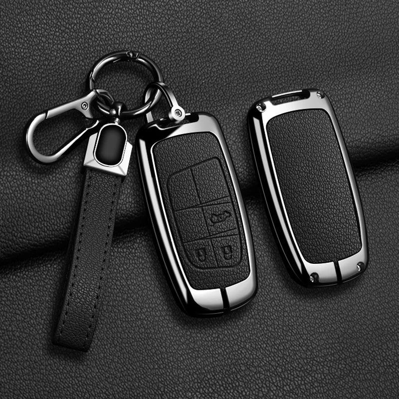 Car Key Case Cover For Jeep WK2 KL BU MP Renegade Grand Cherokee Dodge Ram Charger Challenger Chrysler 300C Journey Keychain