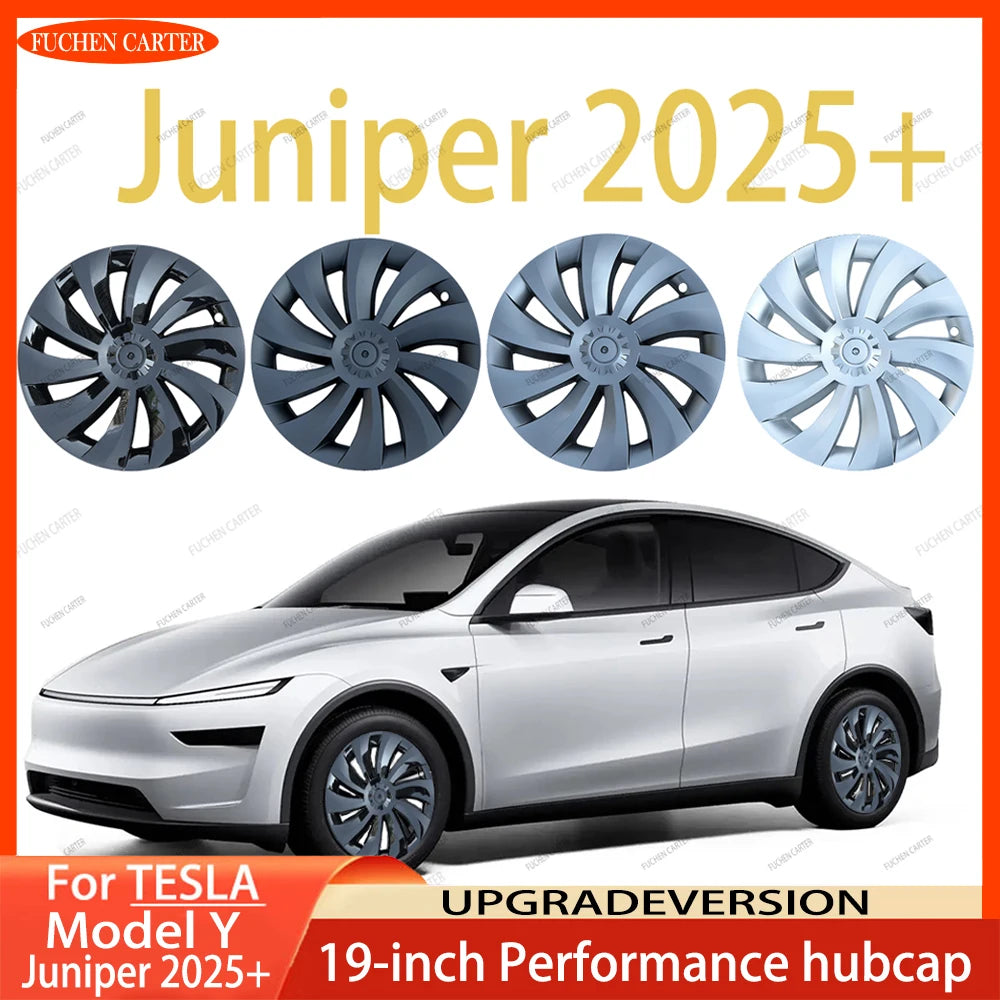 For Tesla Model Y Juniper 2025+ 4PCS Hub Cap19 Inch Car Replacement Wheel Cap  Performance Automobile Hubcap Cover Accessories