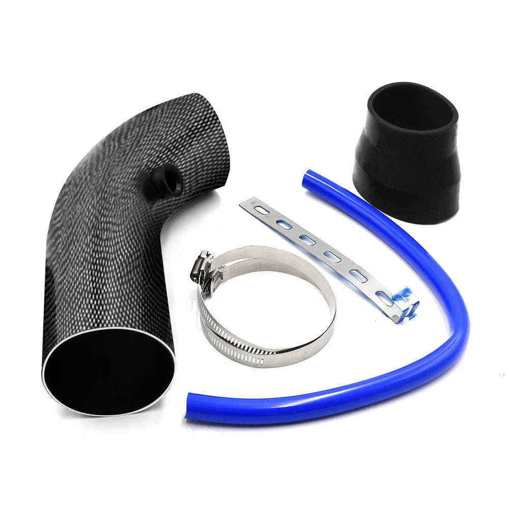 3 Inch 76mm Universal Aluminum Cold Air Intake Pipe Kit Racing Car Air Intake Tube With Air Filter