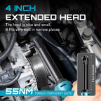 3/8" Cordless Electric Wrench 55Nm 6'' Extended Ratchet Wrench 12V Rechargeable Angle Wrench Car Repair Tools