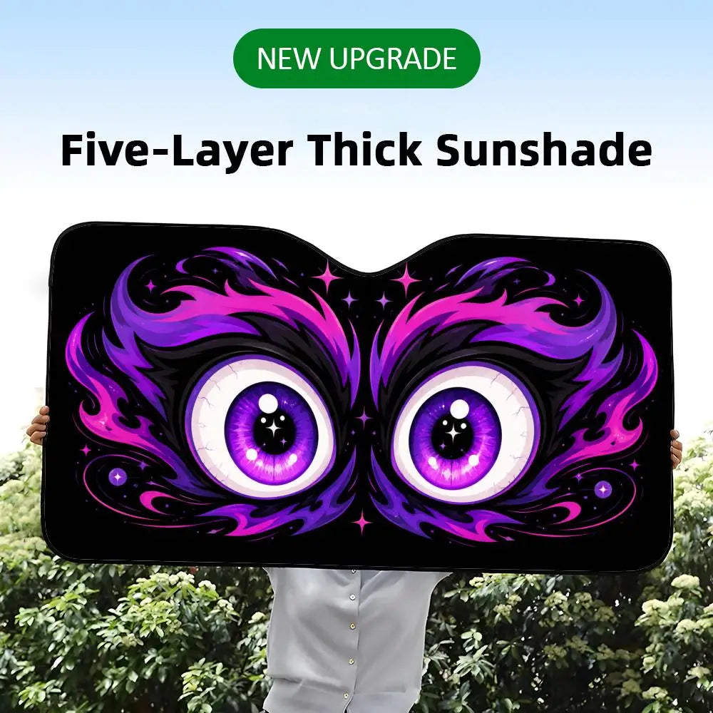 Varied and dazzling eyes Sun Visor Foldable Aluminum Foil Car Windshield Sun Shade - UV Protection & Heat Insulation Visor