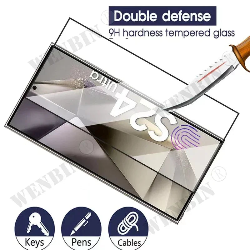 3 Pcs Tempered Glass For Samsung Galaxy S26 S25 S24 S23 S22 Ultra Plus FE A57 A56 A36 A17 Screen Protector Full Protective Glass Car Mobile World