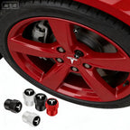 4Pcs Car 3D Metal Wheel Tire Valve Stem Caps For Tesla Model 3 Y S X Cybertruck Juguete Roadster Coil Bonina SpaceX sticker