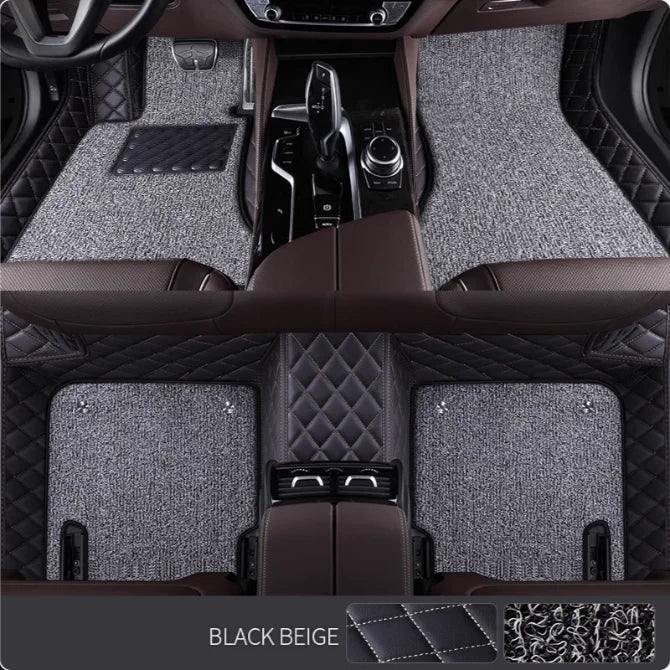 Double layer 5D Custom Car Floor Mats For Audi A6 C5 1997-2005 Years Auto Carpets Foot liners car Accessories voiture
